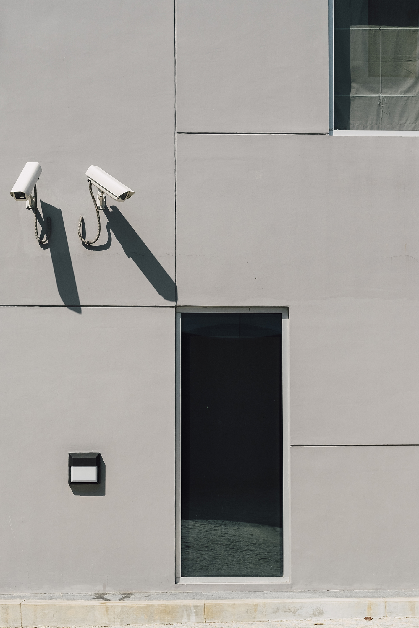 cctv camera in front of building