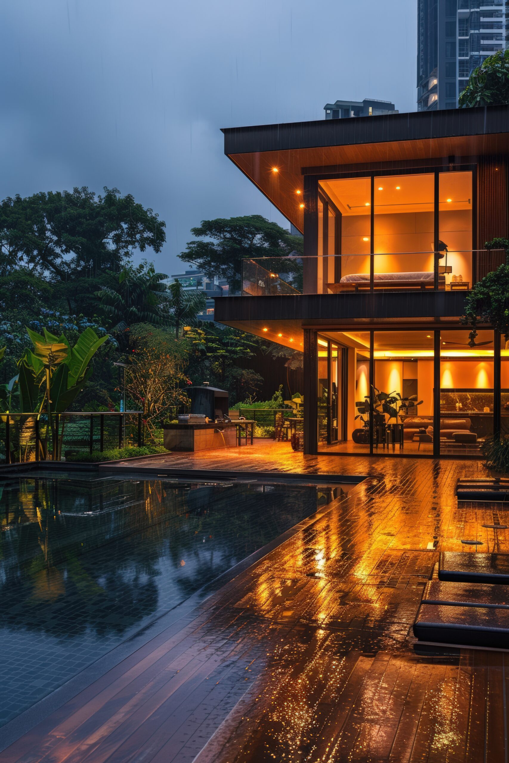 luxurious villa with modern architectural design